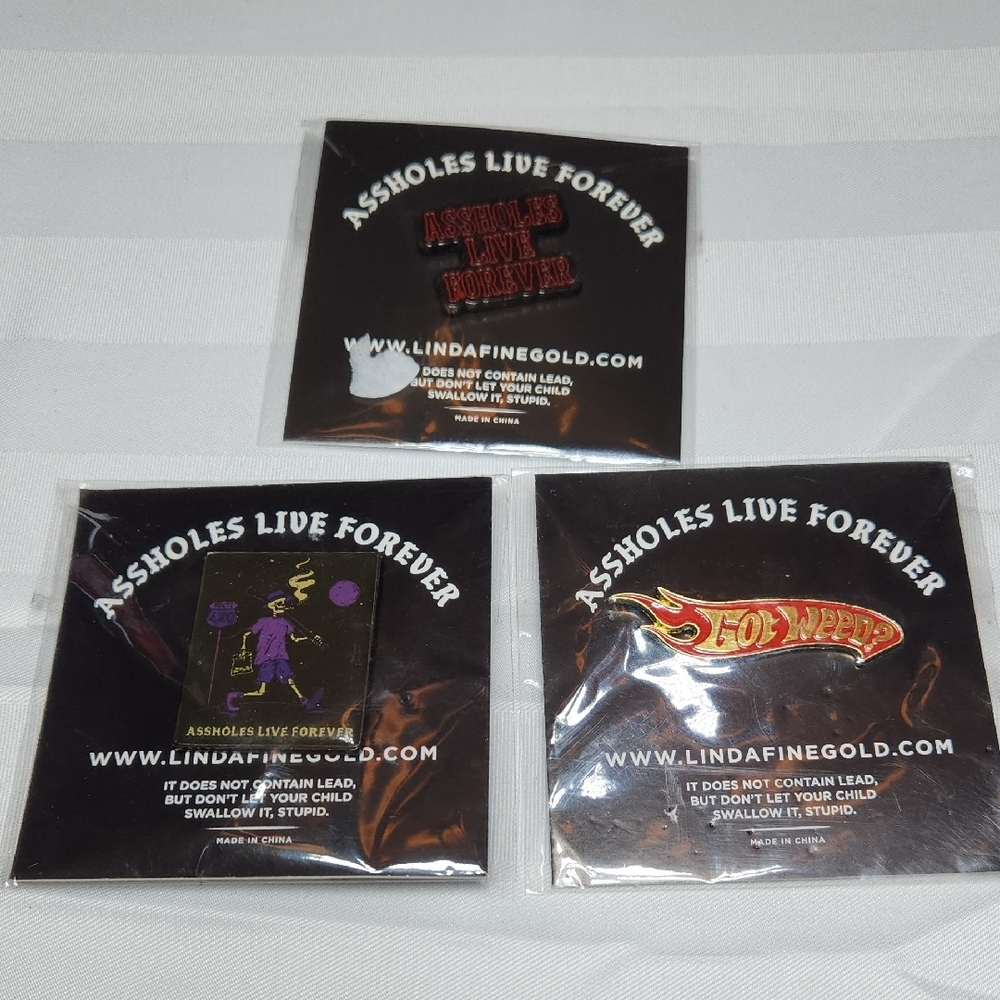 Assholes Live Forever Pin Set